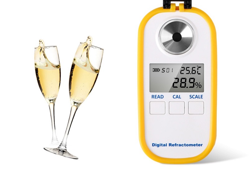 Khúc xạ kế đo nồng độ cồn rượu vang