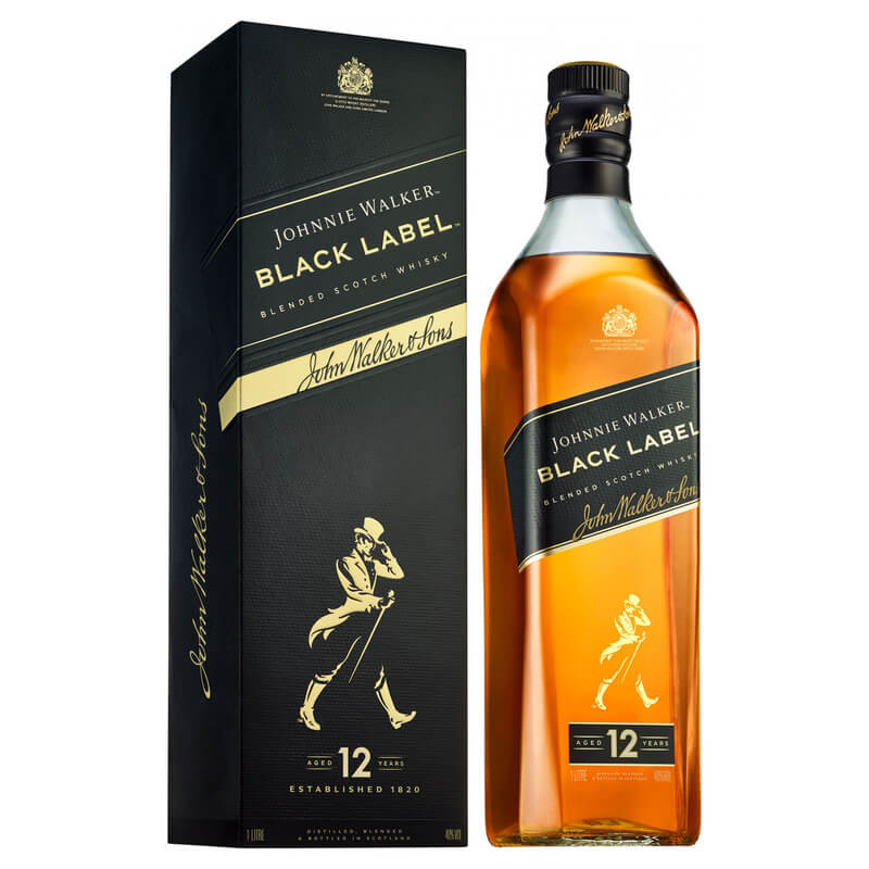 Johnnie Walker Black Label Blended Scotch Whisky 12