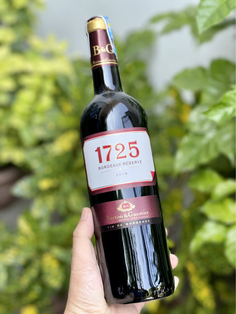 rượu vang Pháp ngon giá dưới 1 triệu 1725 Bordeaux Reserve B&G