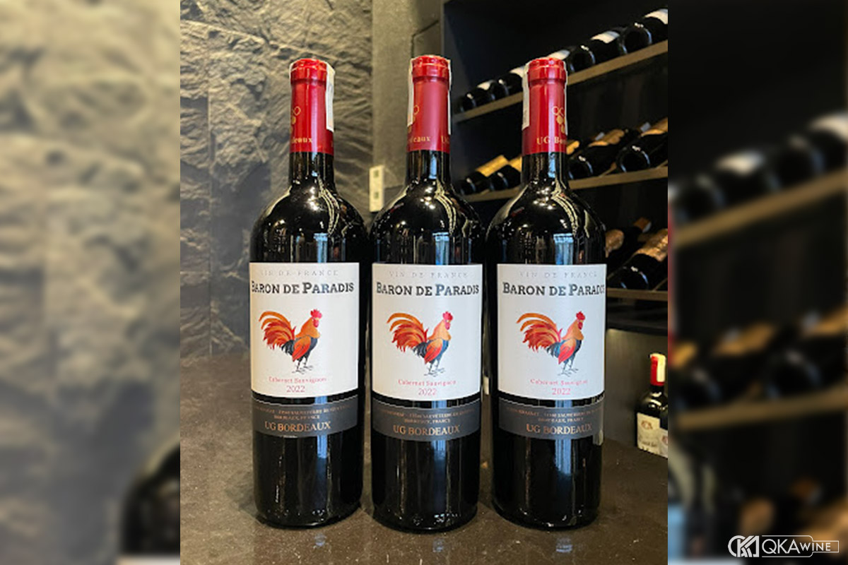 Vang Pháp Baron De Paradis Bordeaux