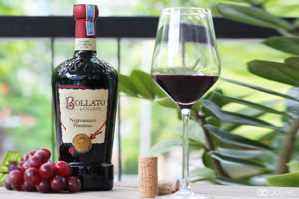 Rượu vang Ý Bollato Di Guarini Negroamaro Primitivo