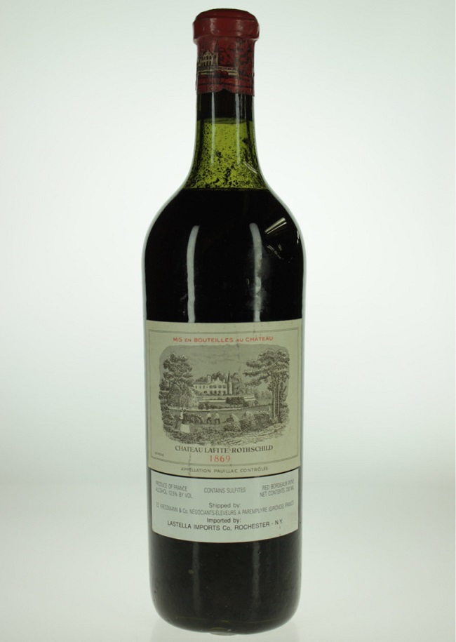 Chai rượu vang Château Lafite-Rotschild 1869