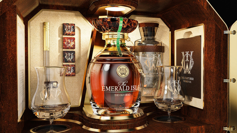 chai rượu Whisky đắt nhất thế giới Emerald Isle Collection
