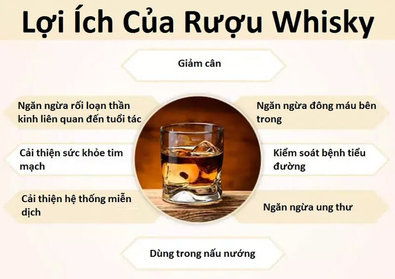 Bảng lợi ích của rượu Whisky