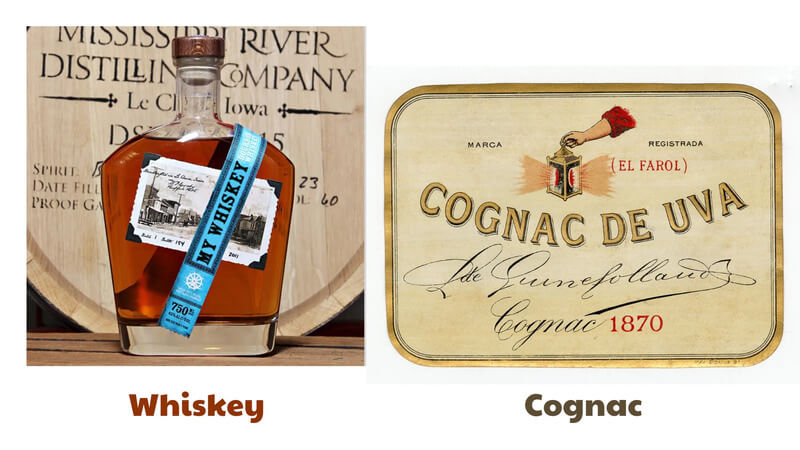 Sự khác biệt trong tên gọi Whisky và Cognac