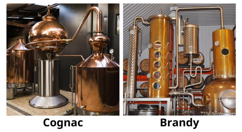 Quá trình chưng cất hai loại rượu Cognac và Brandy