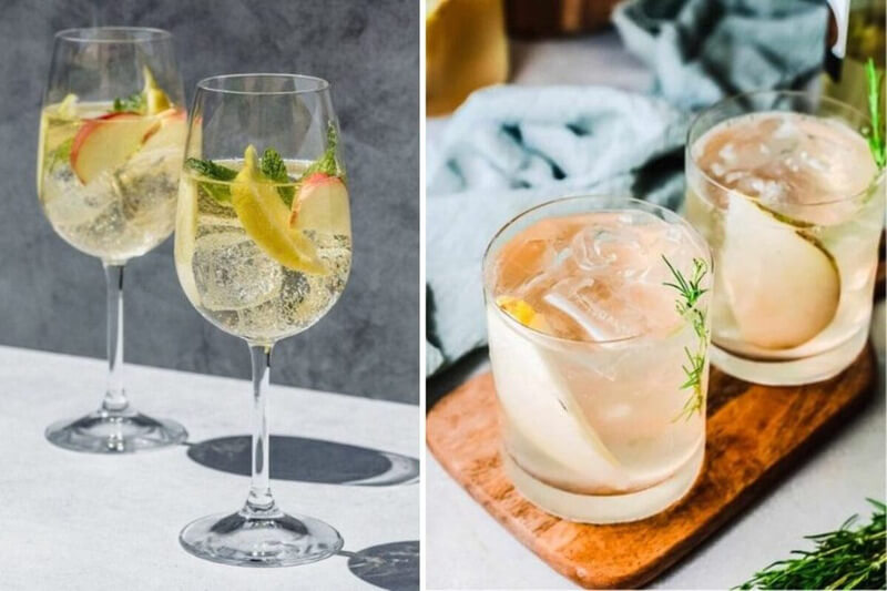 Sprizer Cocktail từ rượu vang trắng pha nước ngọt