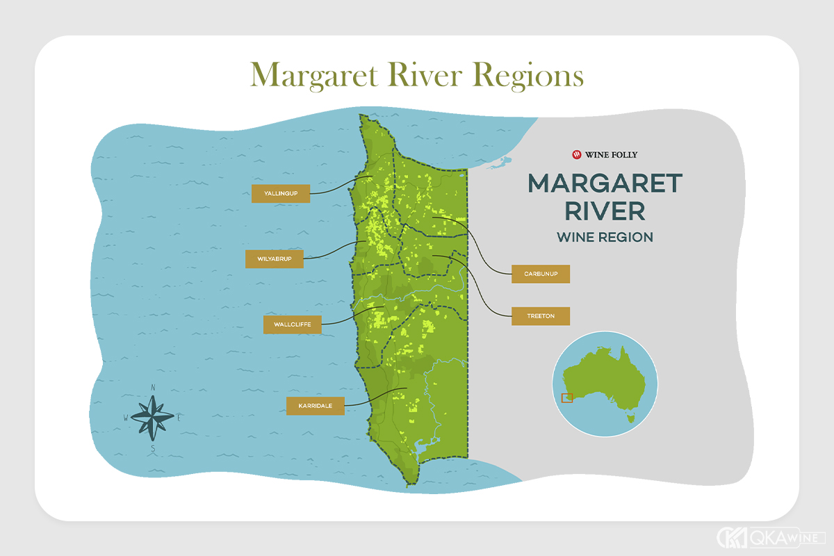 Bản đồ vùng vang Margaret River