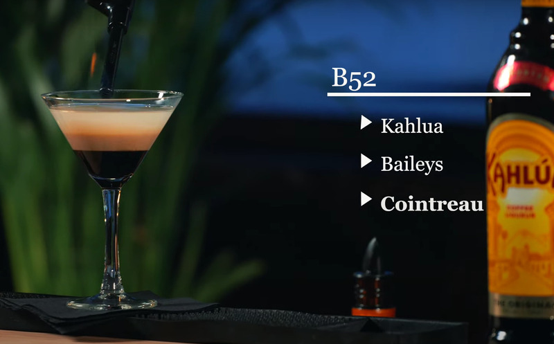 Cách pha rượu cocktail B52