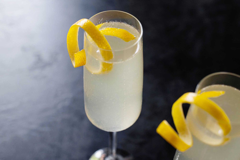 Cocktail rượu Champagne French 75 Cocktail