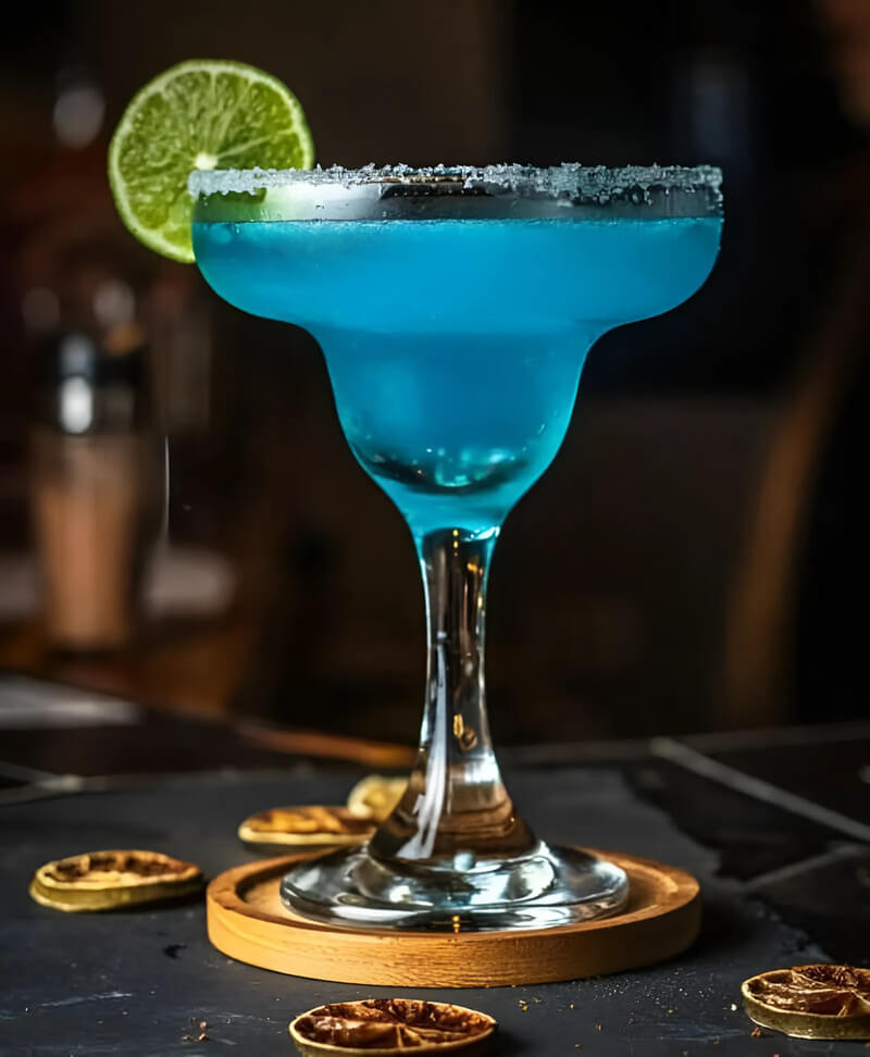 Cocktail Blue Margarita đá xay cổ điển