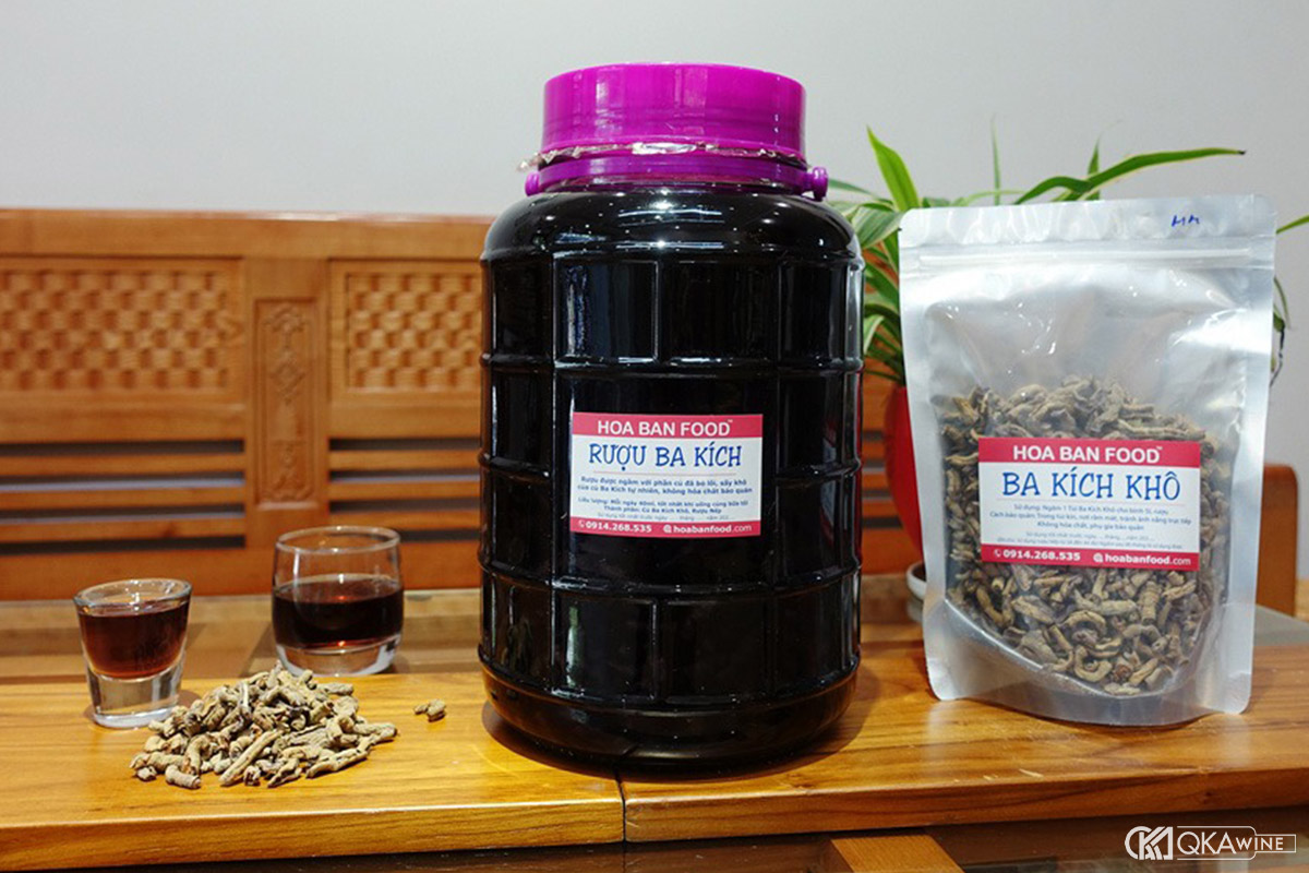 Cách ngâm rượu ba kích khô
