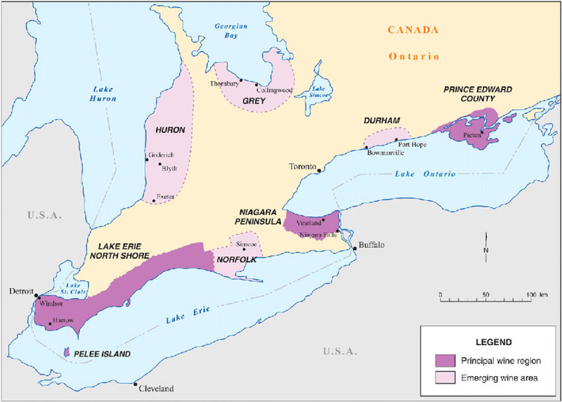 Vùng sản xuất rượu vang Canada Ontario