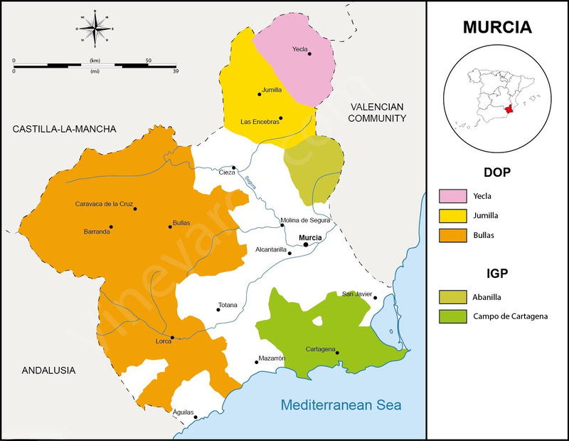 Tổng quan về vùng làm vang Murcia