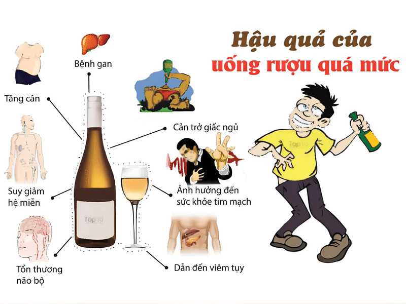 tác động của alcohol đến cơ thể con người