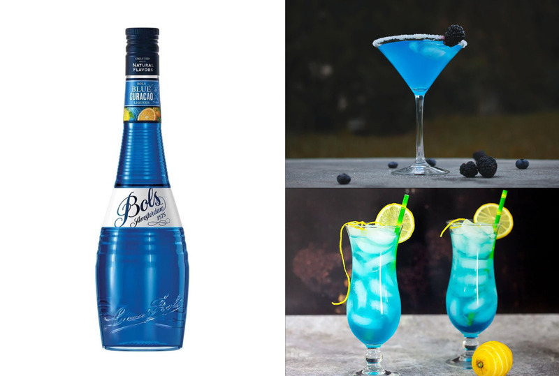 rượu blue curacao dùng pha chế cocktail blue hawaii