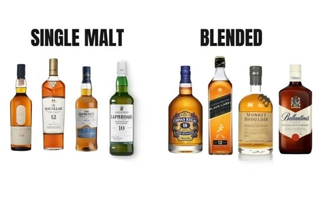 single malt whisky và blended scotch whisky