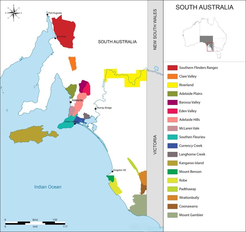 Các tiểu vùng rượu vang của South Australia