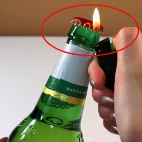 cách khui bia không cần đồ khui
