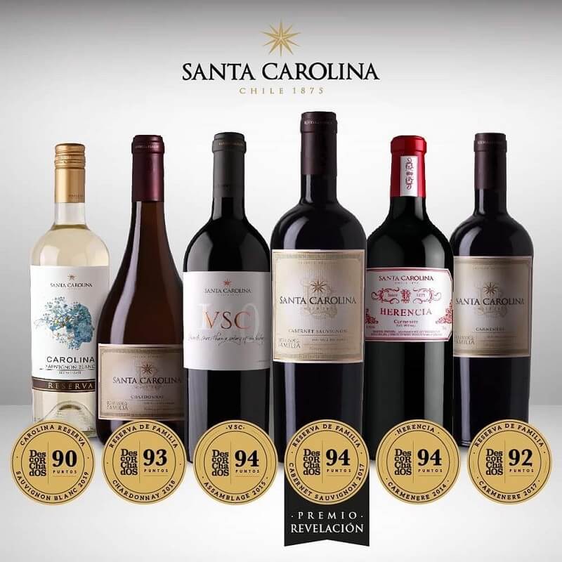 Các dòng vang nổi bật của nhà sản xuất Santa Carolina