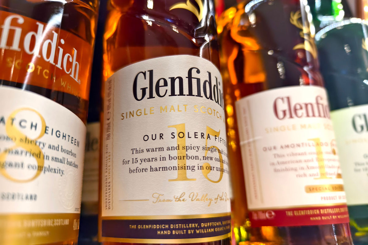 Mã vạch, mã QR và số lô của rượu Glenfiddich
