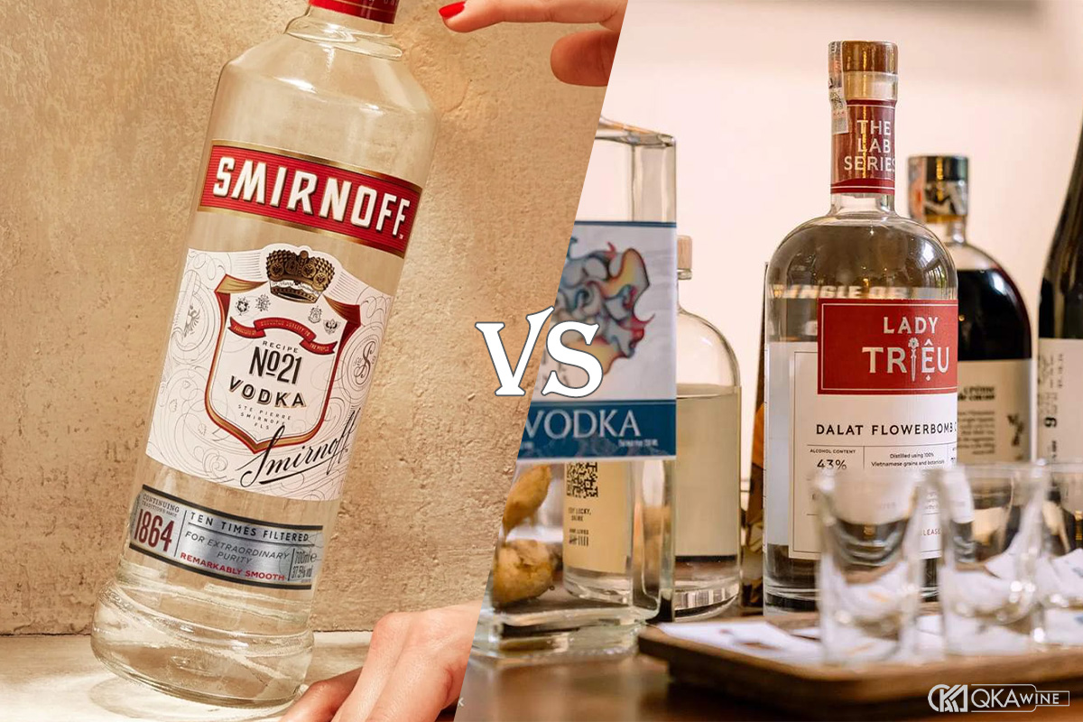 So sánh vodka nhập khẩu và nội địa
