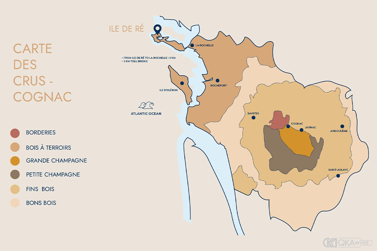 Bản đồ 6 crus Cognac