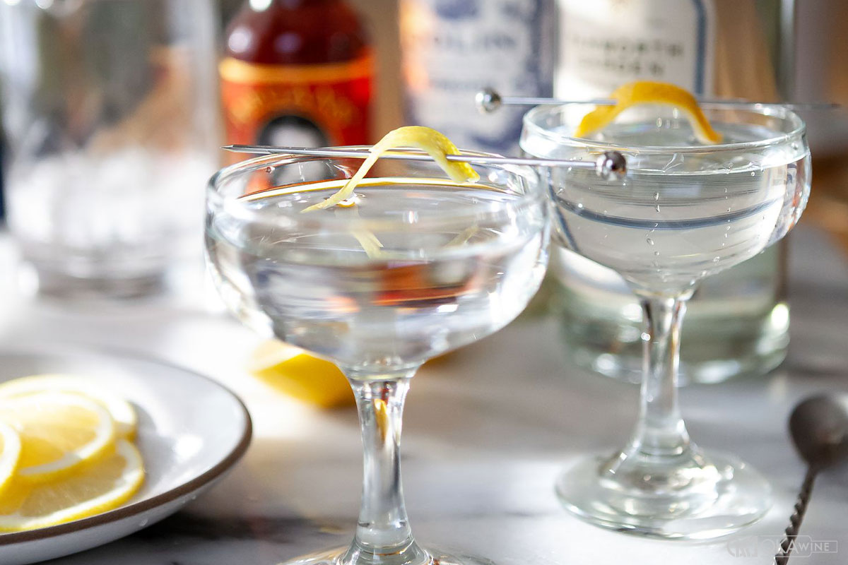 Cách kết hợp ly, đá và garnish khi uống rượu Gin