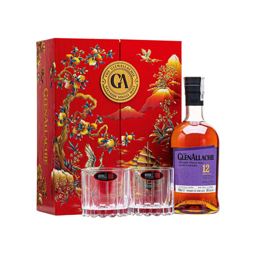 GlenAllachie 12 năm - Hộp quà Tết 2026 Màu đỏ