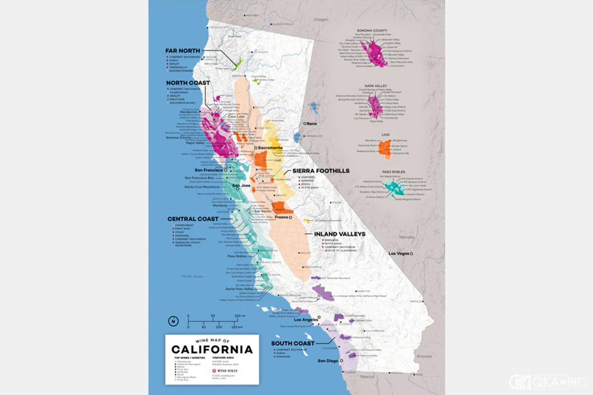 Đọc bản đồ AVA để chọn rượu vang California