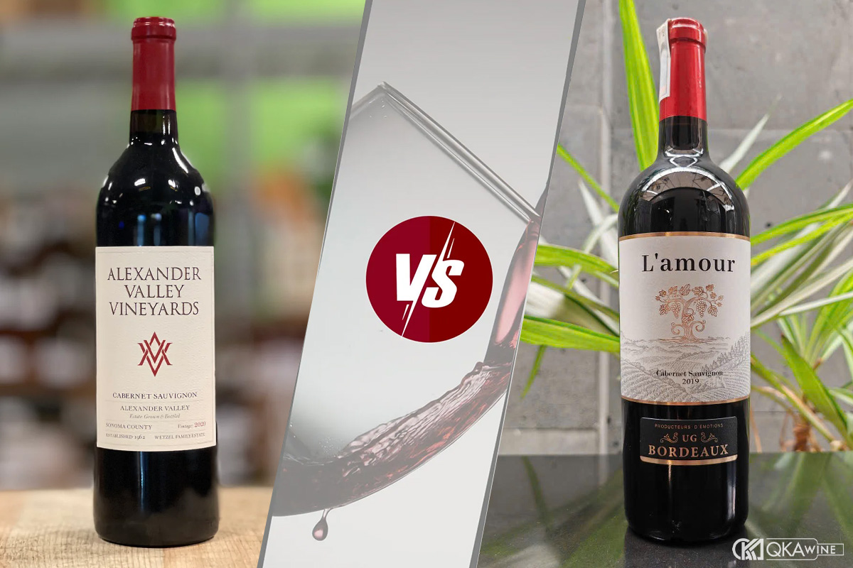 So sánh Cabernet California và Cabernet Bordeaux