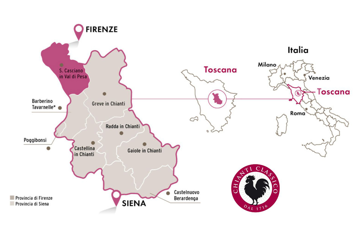 Các vùng sản xuất vang Sangiovese nổi tiếng