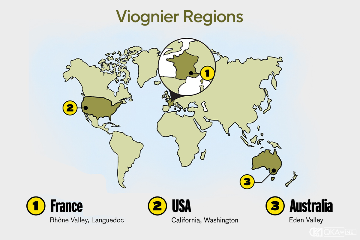 Những vùng trồng nho Viognier nổi tiếng