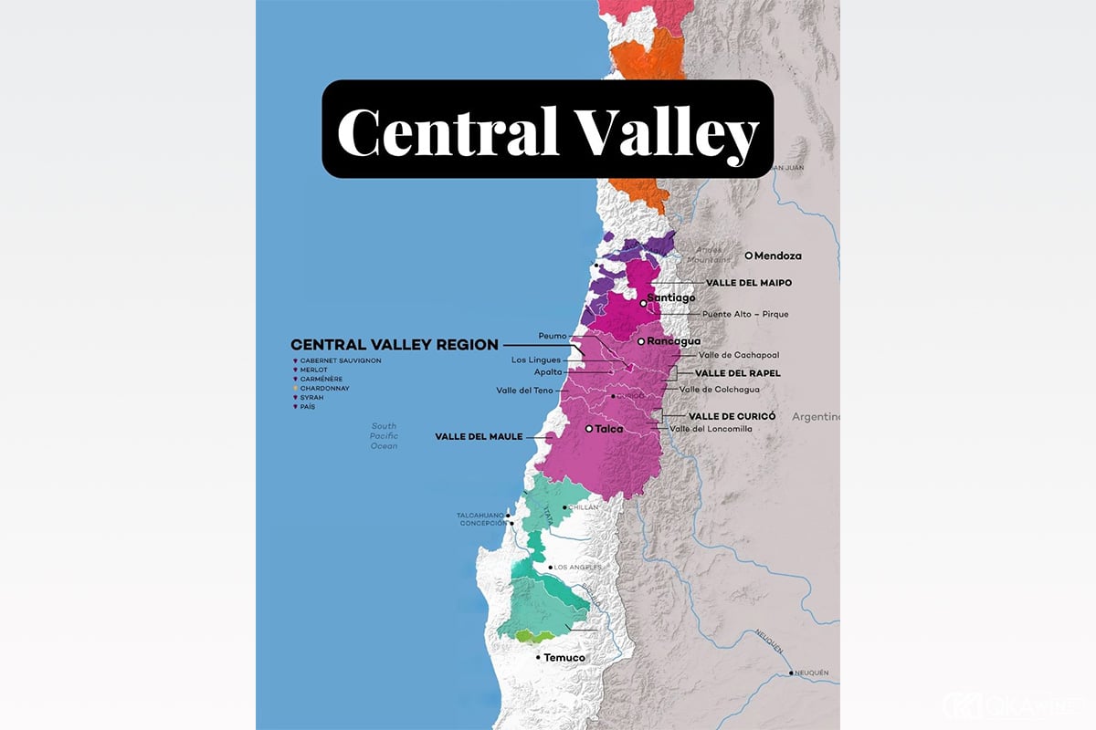 Các tiểu vùng vang Central Valley