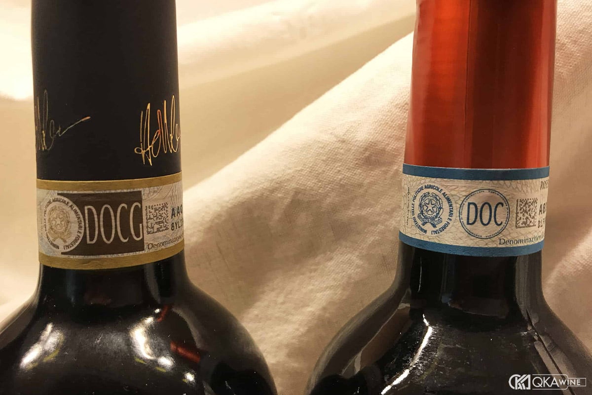 So sánh DOCG, DOC, IGT, và PDO