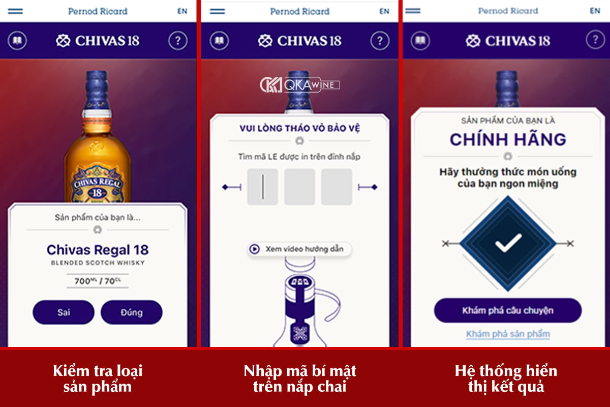 Cách sử dụng SCANDI để kiểm tra Chivas thật giả
