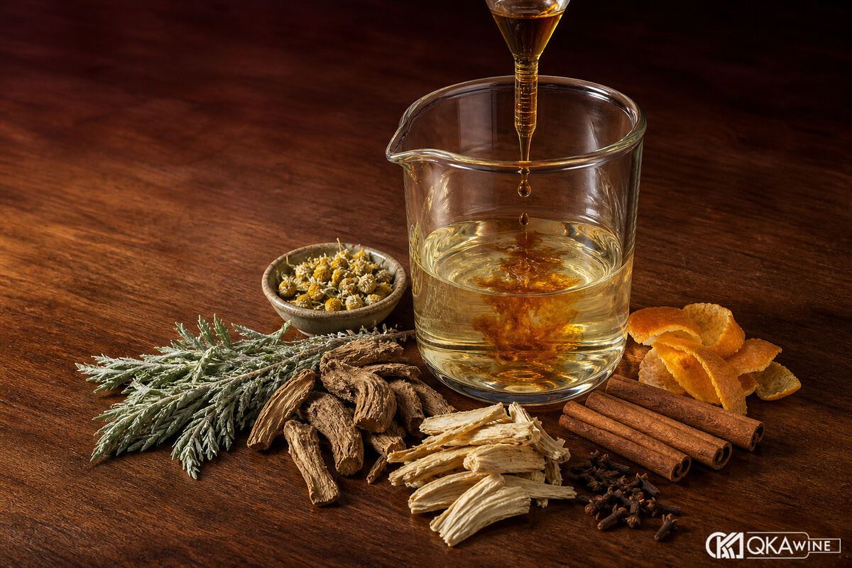 Thảo mộc vỏ cam gia vị dùng trong quá trình làm Vermouth