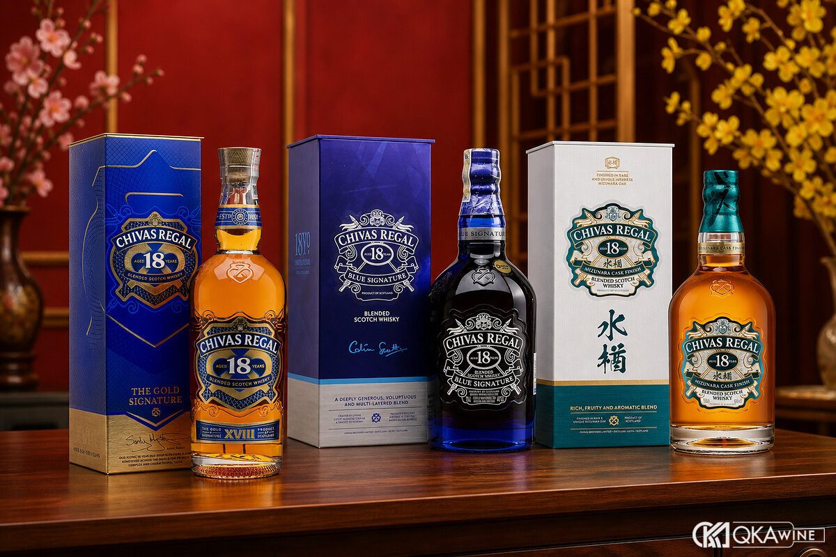 Chivas 18 hộp quà: Gold, Blue hay Mizunara?