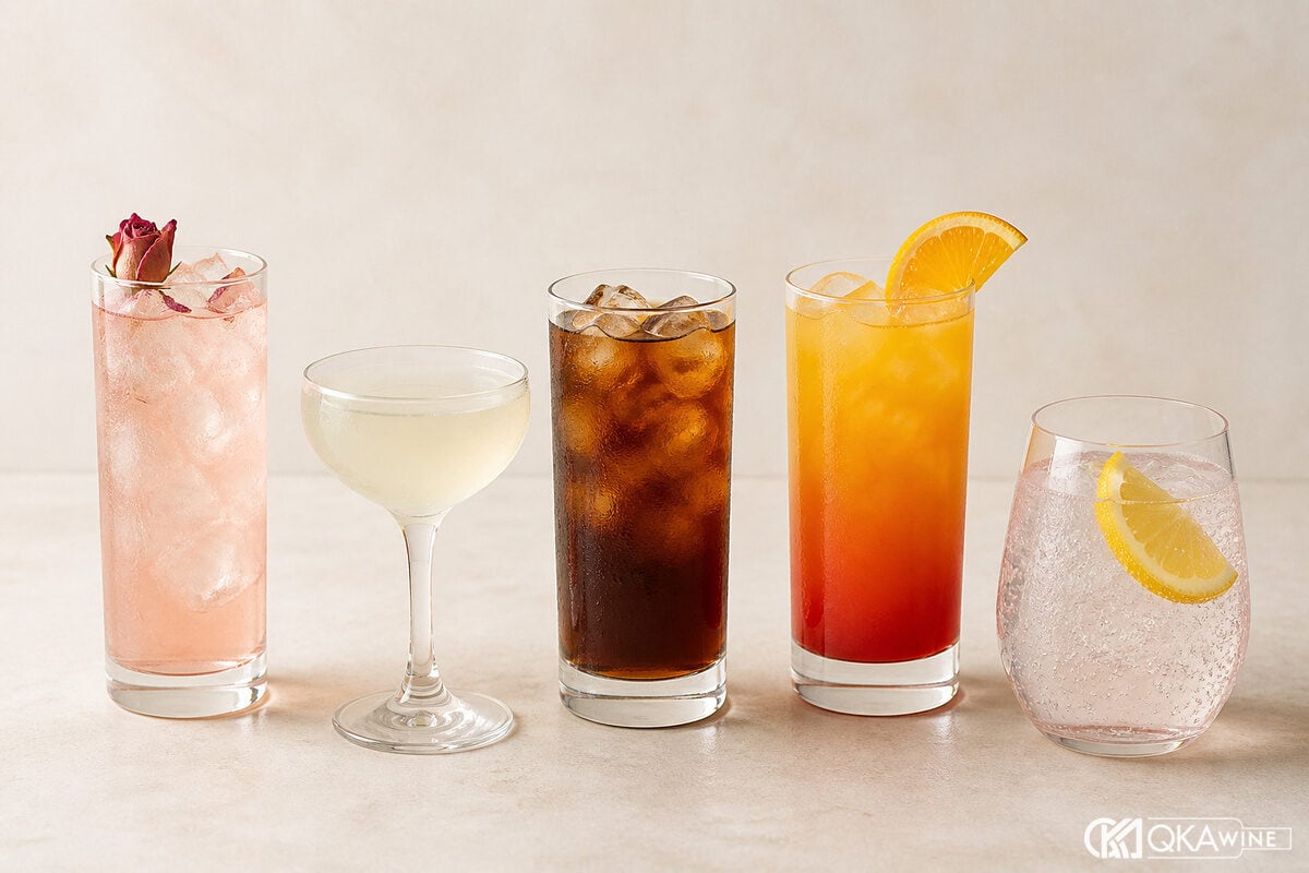 Rose Collins Vanilla Daiquiri Caramel Coffee và Tequila Sunrise