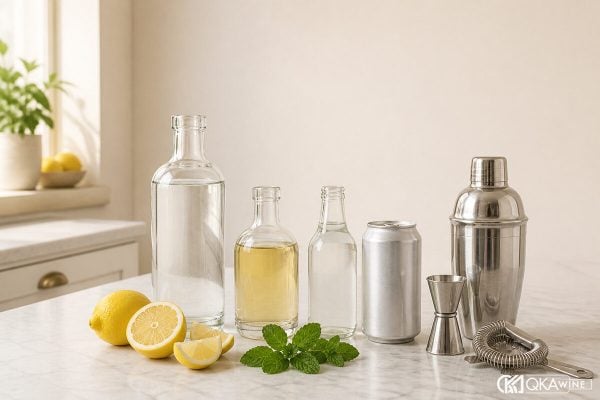 Nguyên liệu pha cocktail tại nhà theo nhóm