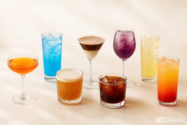 Các chai Bols Triple Sec Blue Curaçao Amaretto Cacao và trái cây
