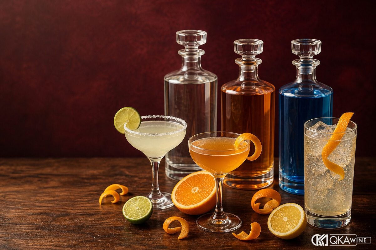 Orange liqueur Blue Curaçao và cocktail citrus