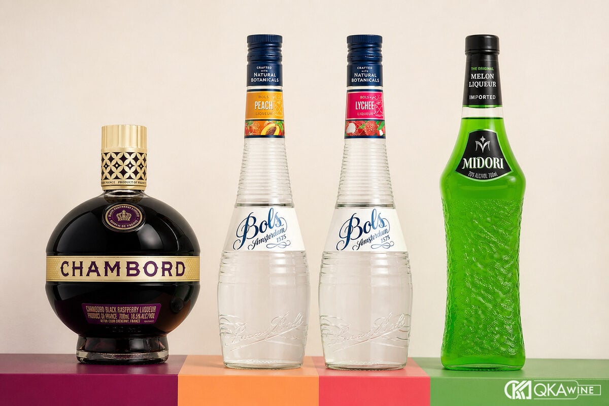 Chambord Bols Raspberry Peach Lychee Passion Fruit và Midori