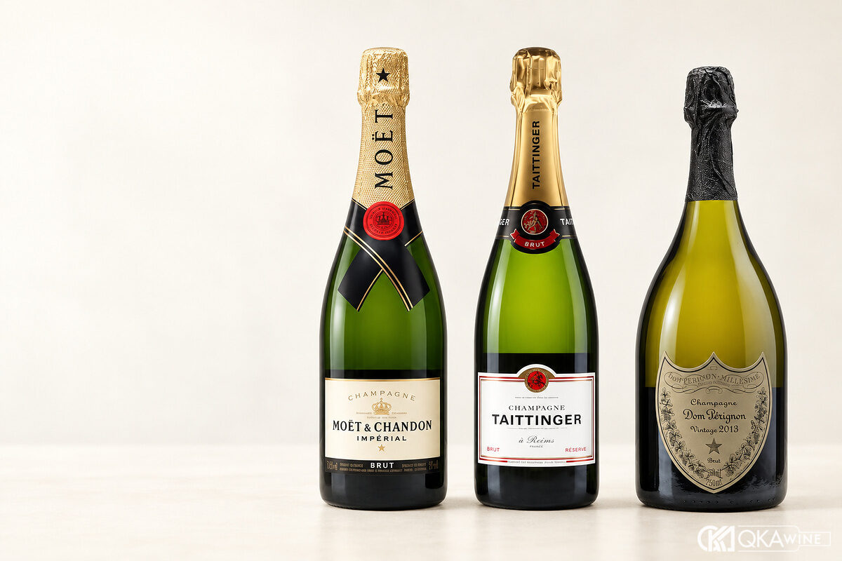 Moët Chandon Brut, Taittinger Brut và Dom Pérignon Brut 2013 chai 750 ml
