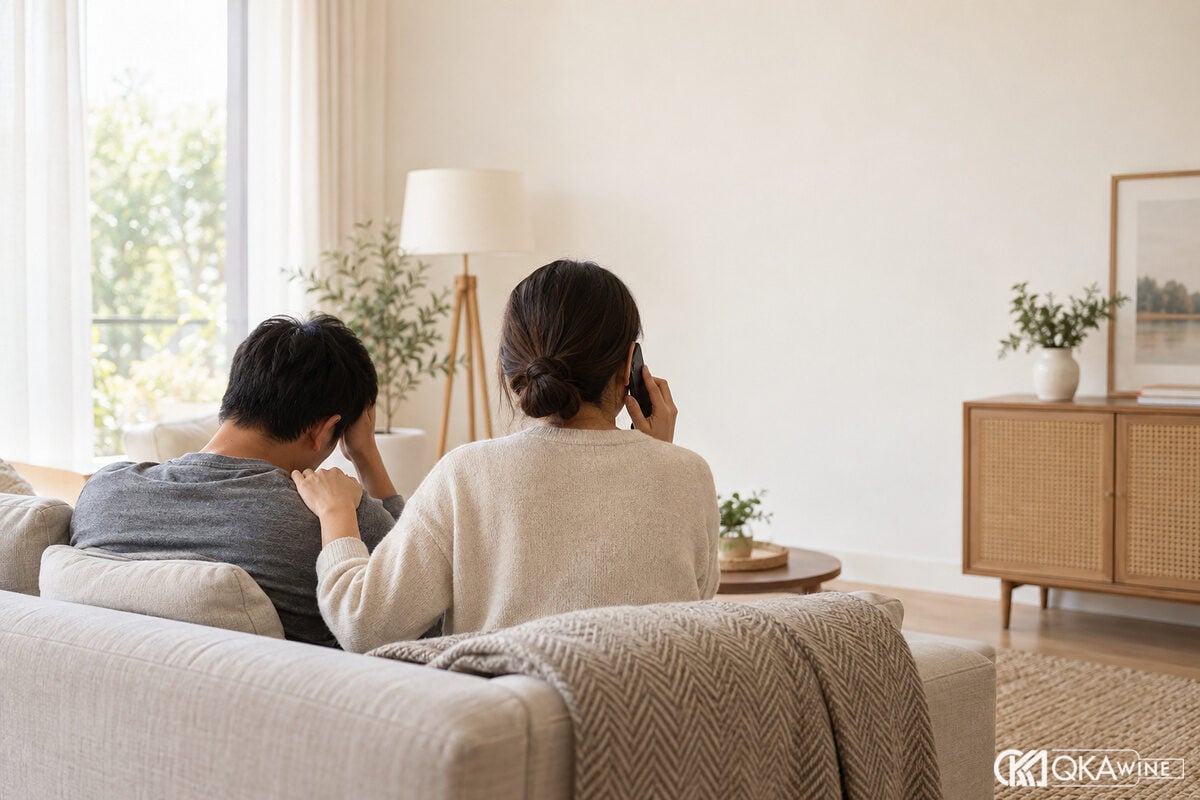 Người trưởng thành tỉnh táo gọi điện cạnh người cần hỗ trợ