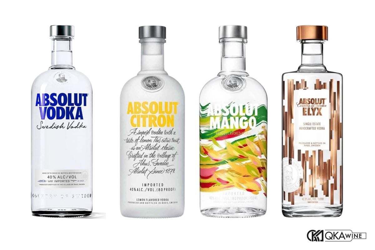 Absolut Vodka Original, Citron, Mango và Elyx tại QKAWine
