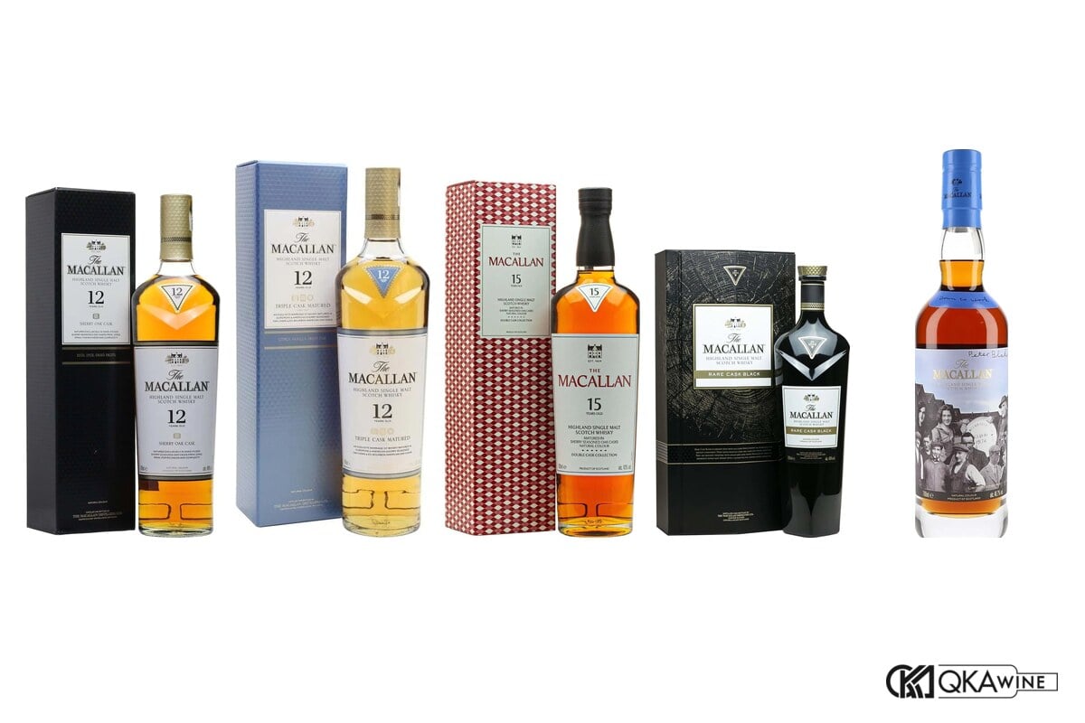 Năm chai Macallan trong danh mục QKAWine