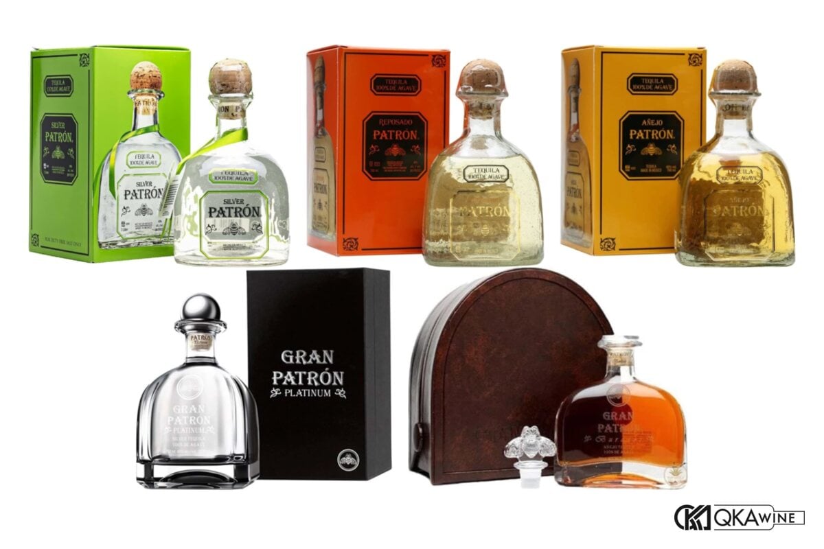 Patrón Silver, Patrón Reposado, Patrón Añejo, Gran Patrón Platinum và Gran Patrón Burdeos tại QKAWine