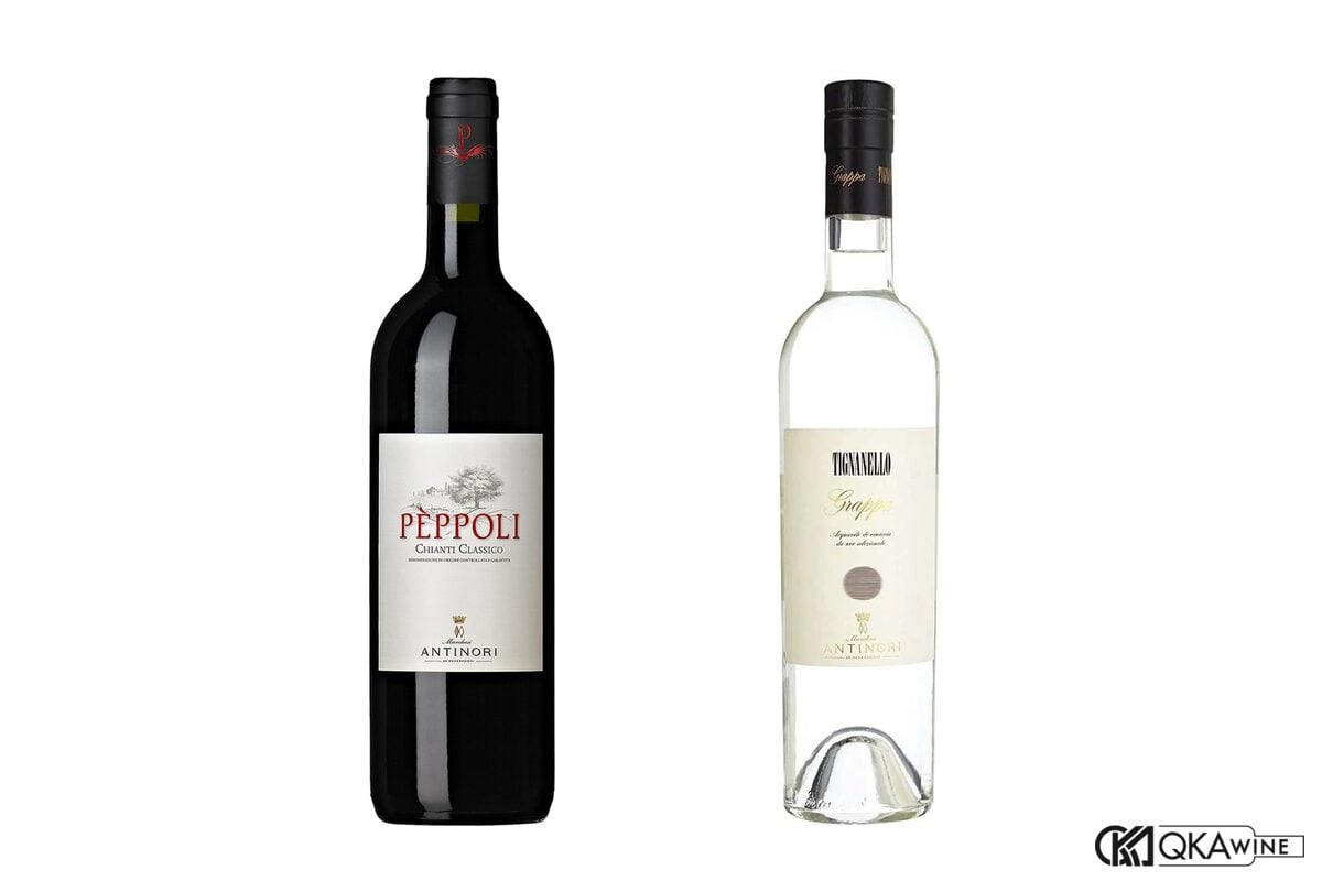 Peppoli Chianti Classico và Grappa Antinori Tignanello tại QKAWine