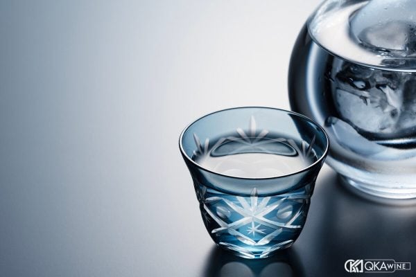 Ly rượu shochu thuỷ tinh cắt cạnh bình thuỷ tinh kiểu Nhật